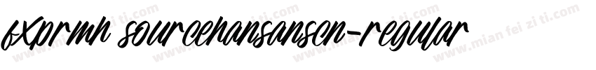 fxprmh sourcehansanscn-regular字体转换